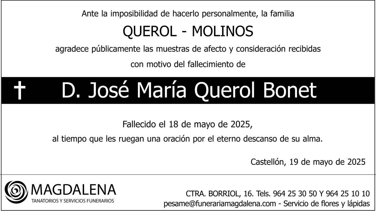 D. José María Querol Bonet