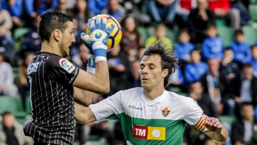 Pelegrín, durante un partido de esta temporada