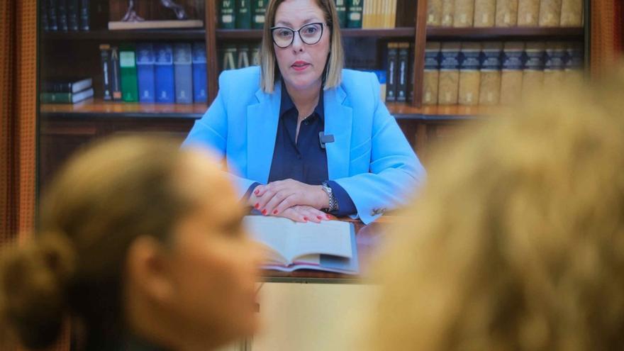 Astrid Pérez, durante la lectura.