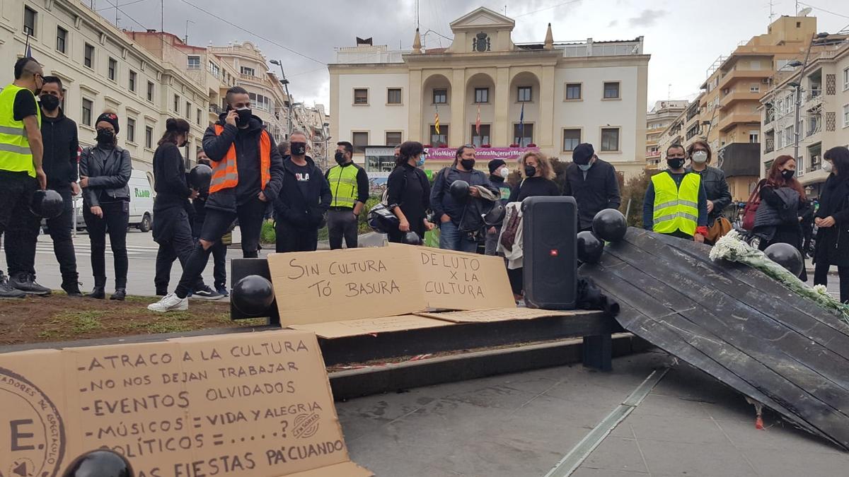 Concentración de los técnicos de espectáculos