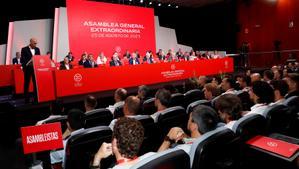 Imagen de la asamblea extraordinaria de la Federación Española de Fútbol