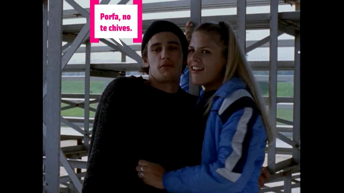 James Franco y Busy Philips en Freaks and Geeks