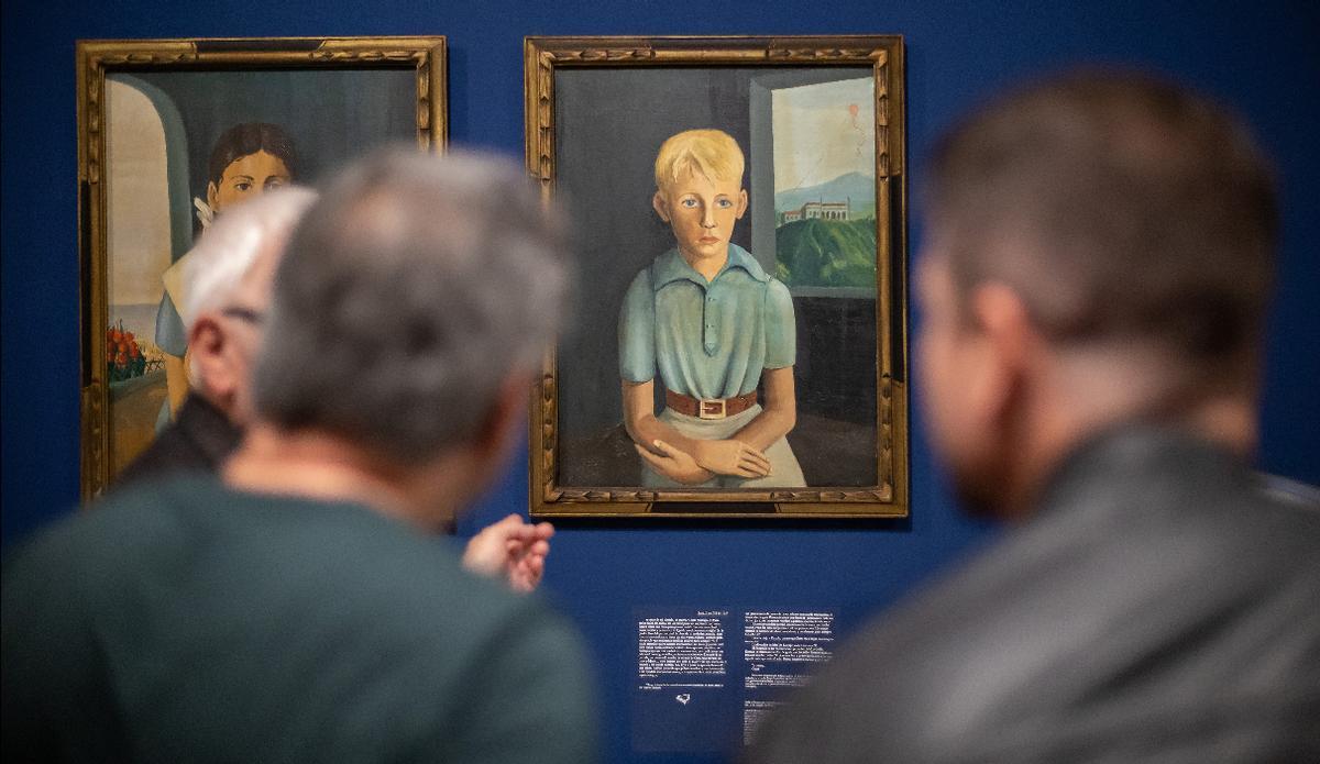 Los dos retratos que Óscar Domínguez pintó de sus sobrinos durante su estancia en Tenerife tras el inicio de la Guerra Civil.