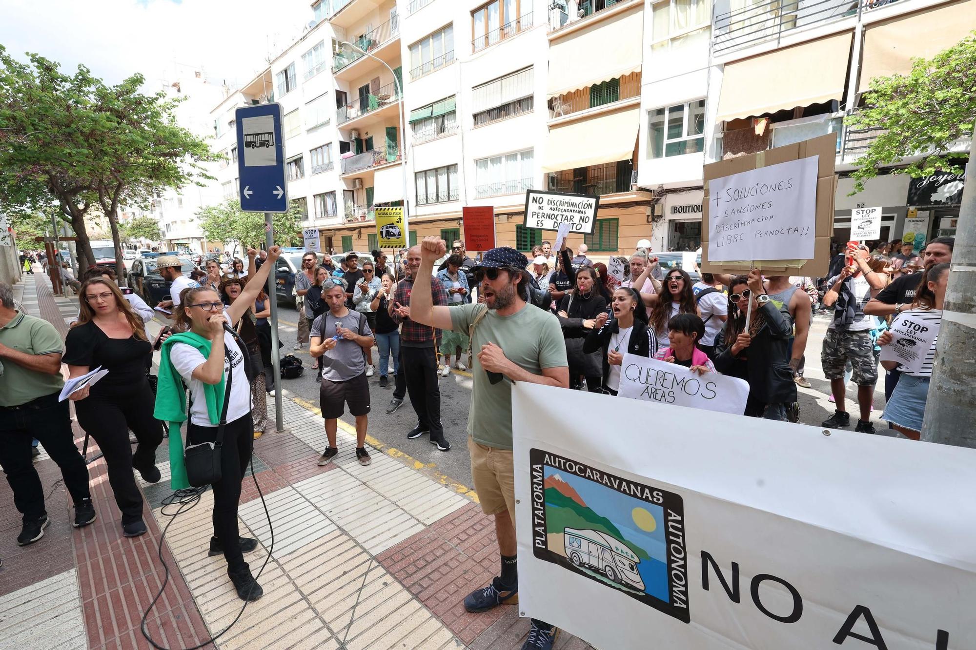 Nueva manifestación de caravanistas en Ibiza