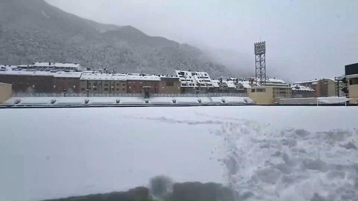 Estadio Nacional de Andorra, horas antes del partido ante la Cultural Leonesa