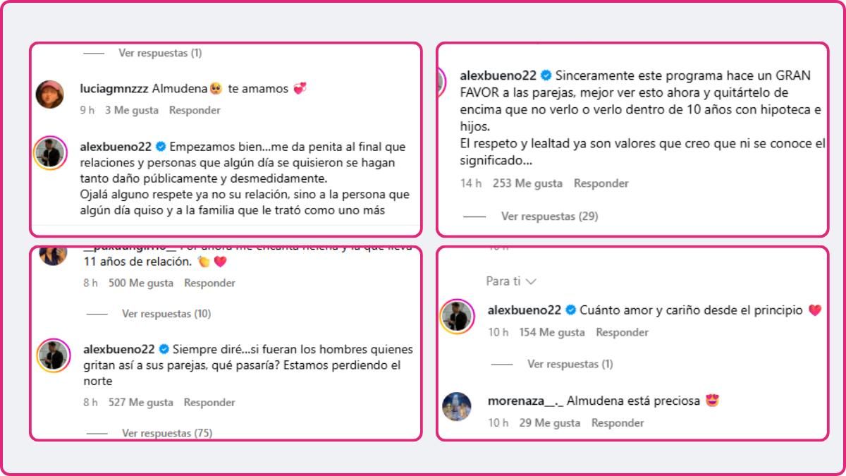 Algunos de los muchos comentarios que Álex Bueno deja sobre el programa.