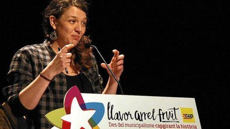 L&#039;alcaldessa de Berga, Montse Venturós, en la seva intervenció d&#039;ahir a Capellades