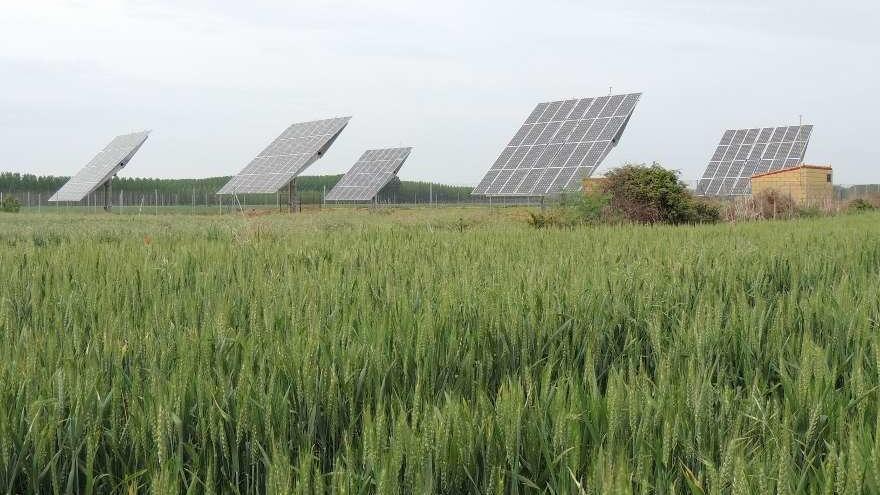 Aspecto que presentaba ayer la planta fotovoltaica de Santa Cristina de la Polvorosa.