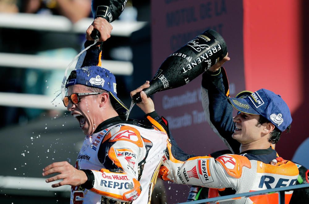 Márquez celebra su cuarto campeonato de MotoGP