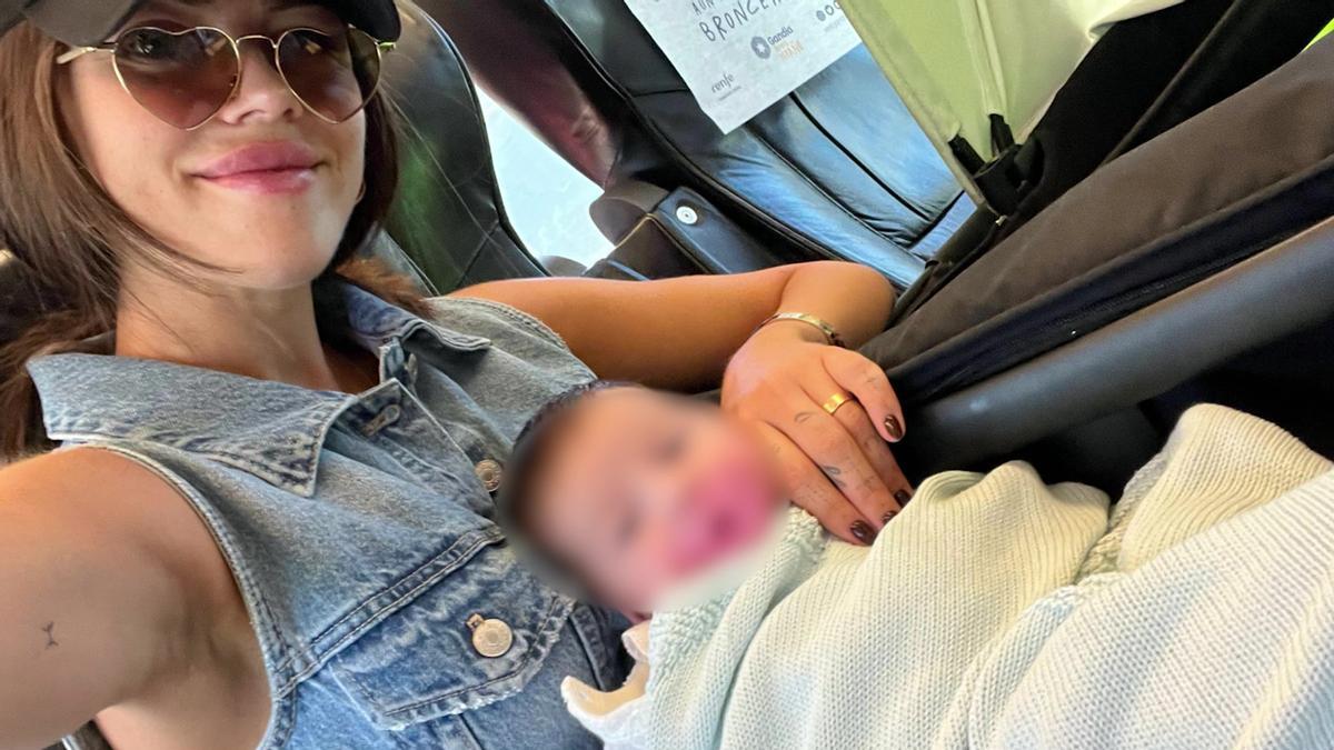 El primer viaje de la hija de Violeta Mangriñán y Fabio a València