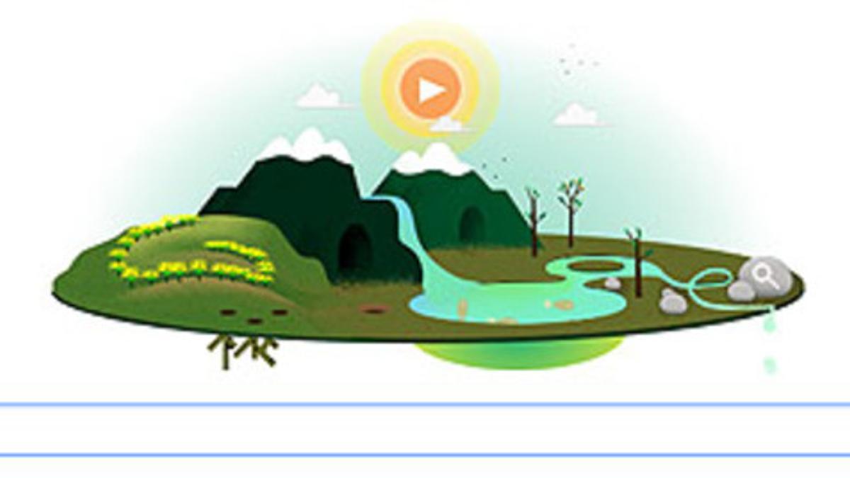 El 'doodle' de Google conmemorativo del Día de la Tierra.