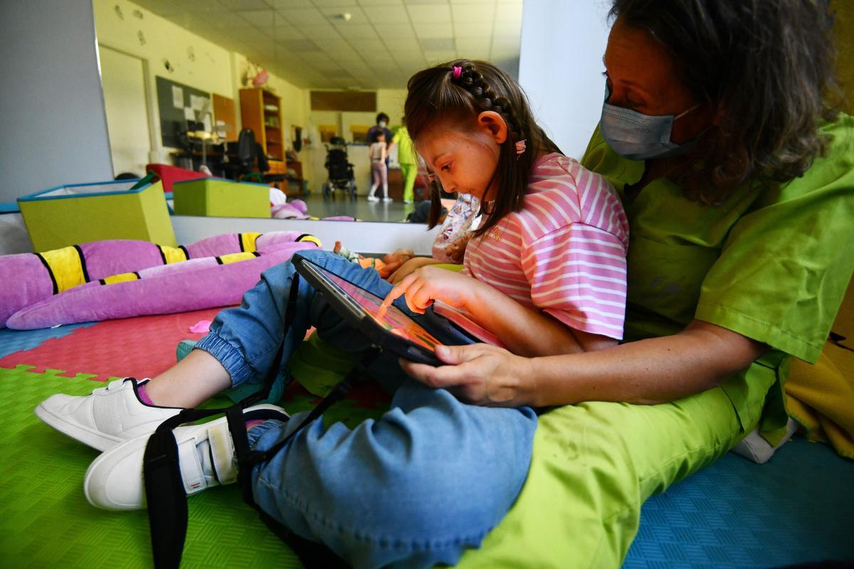 Utilización de una tablet durante una clase.