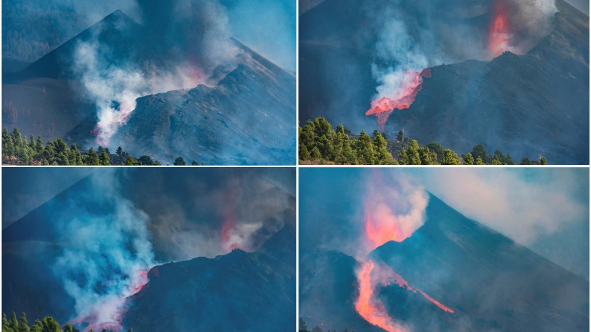 Auf La Palma ist am Samstag (9.10.) die Nordflanke des Vulkans eingestürzt.