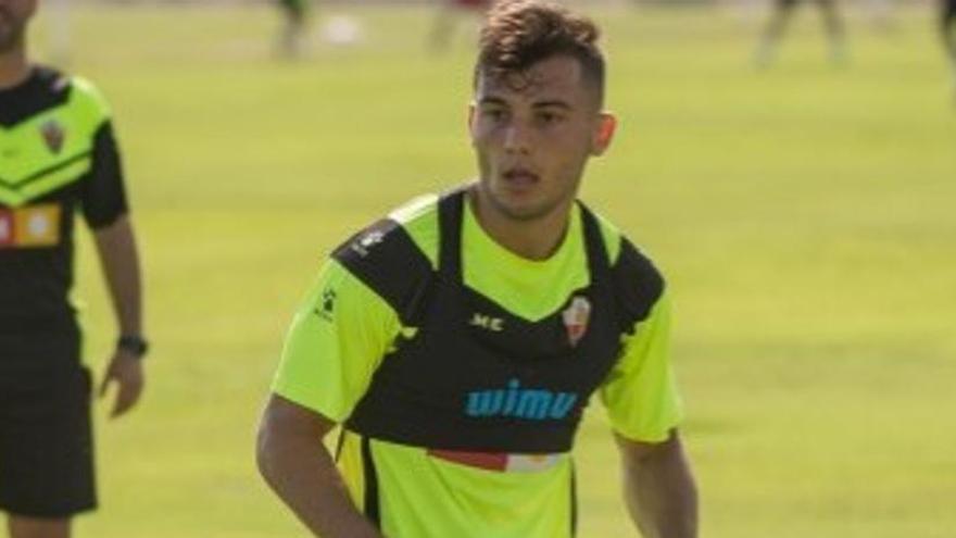 Borja Martínez, durante un entrenamiento