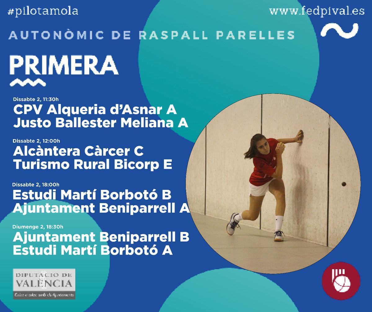 Arriba una apassionant jornada del Campionat Autonòmic de raspall per parelles - Trofeu Diputació de València