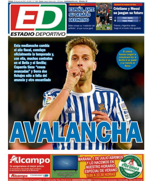 Portadas deportivas de este sábado 30 de junio