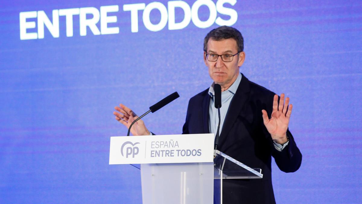 El presidente del Partido Popular, Alberto Núñez Feijóo.