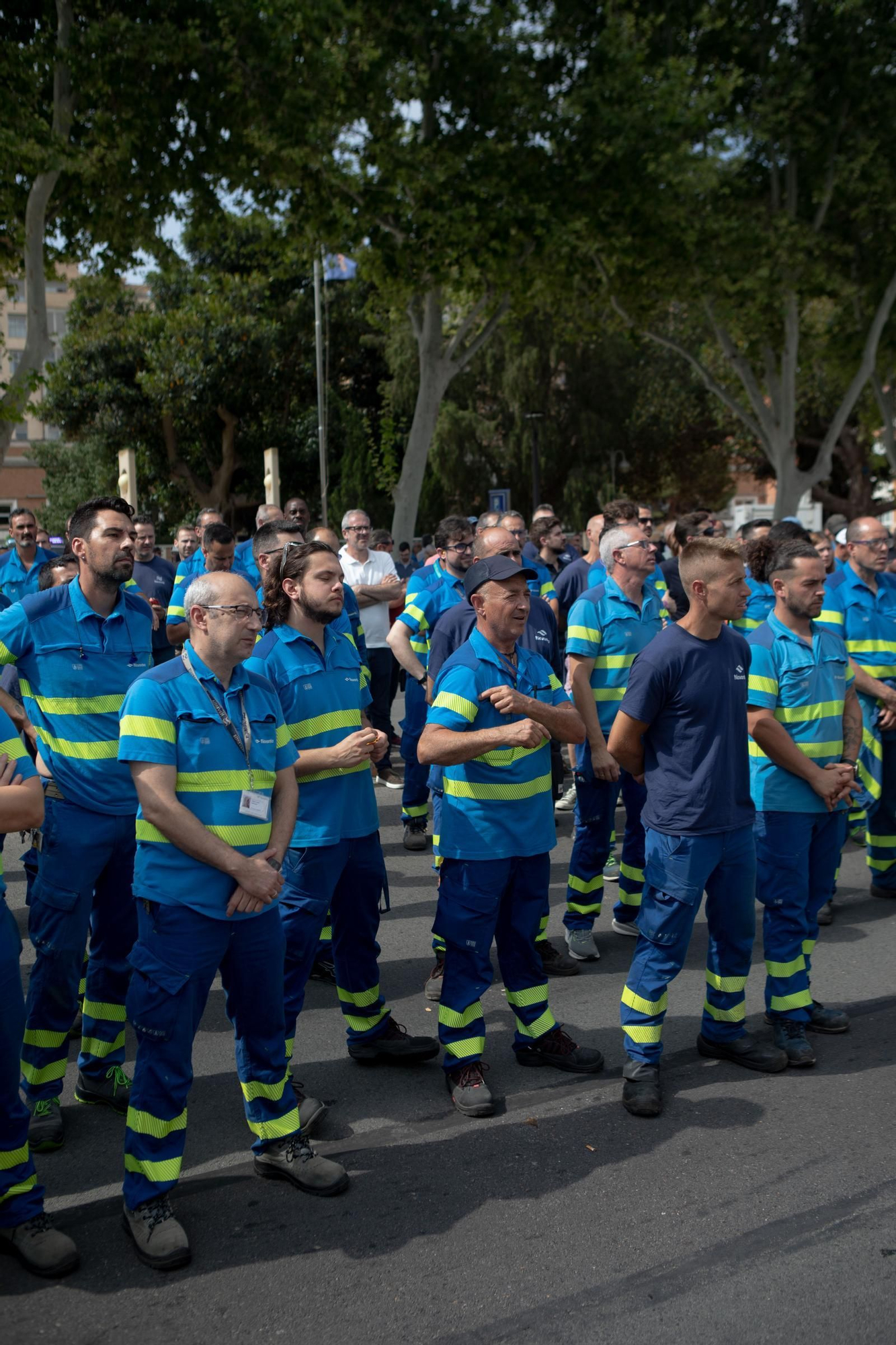 Los trabajadores de Navantia protestan frente a la Asamblea Regional