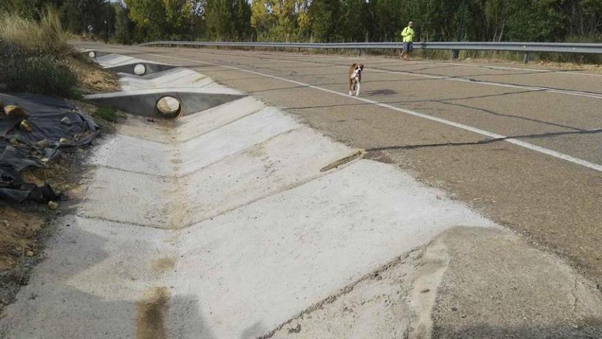 Carretera de La Milla de Tera sobre la que se va a actuar.