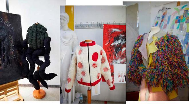 Algunas de las creaciones de los alumnos del proyecto CSDMM x H&amp;M Circular Program