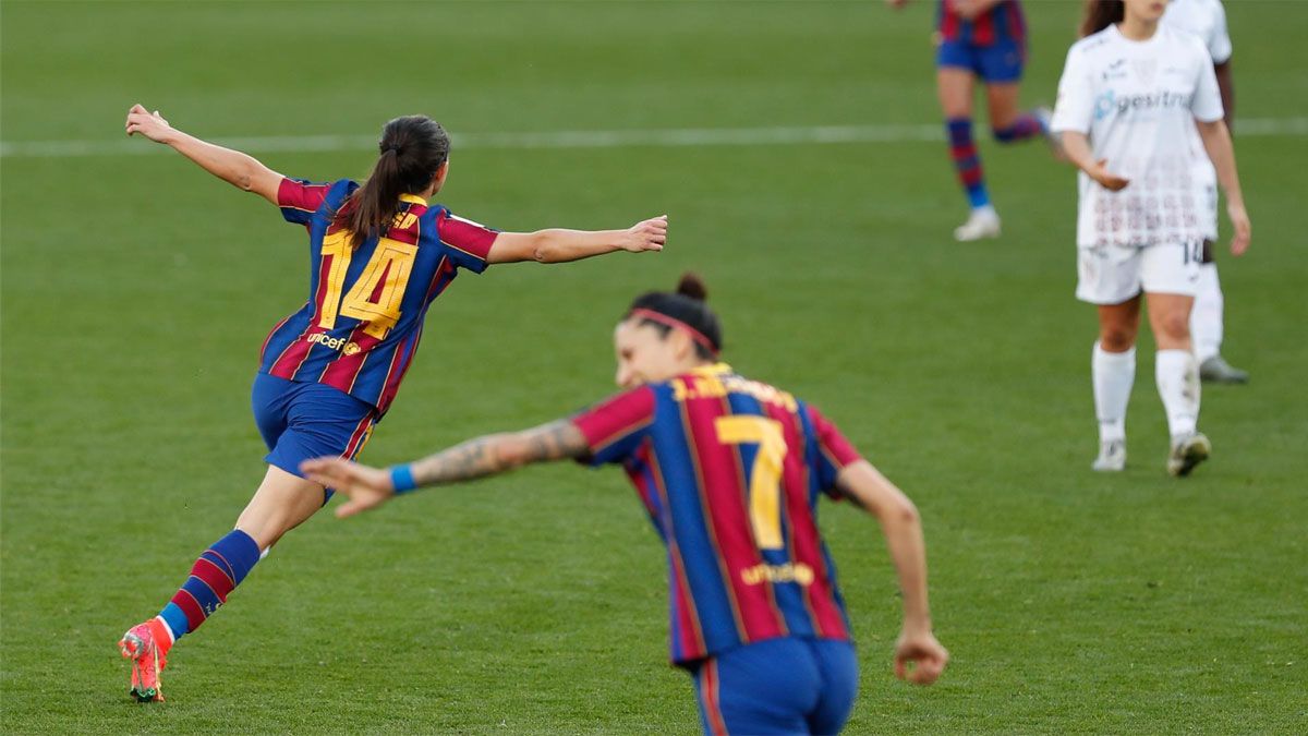 Aitana firmó el 2-0 ante el Logroño en la final de Copa