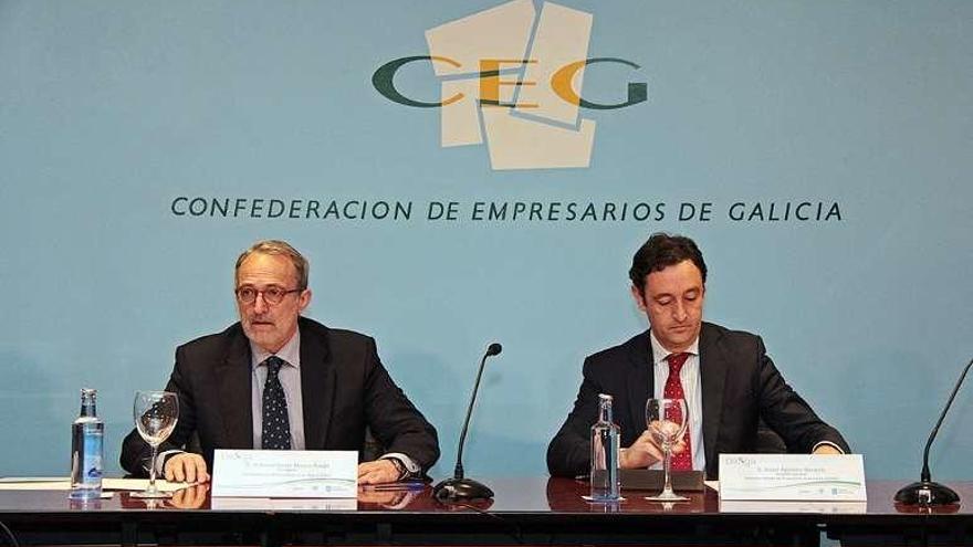 Antonio Dieter Moure y Javier Aguilera, en la sede de la CEG. // FDV