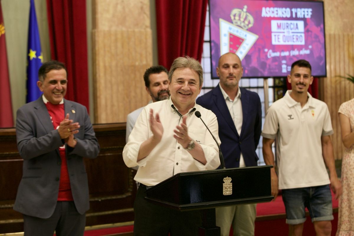 Recepción del Real Murcia en el Ayuntamiento de la ciudad