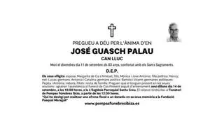 Esquela José Guasch Palau