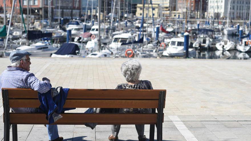 La Marina de A Coruña, con buen tiempo.