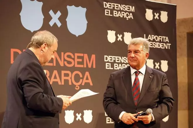 Les imatges de l'acte electoral de Joan Laporta a la Casa de Cultura de Girona