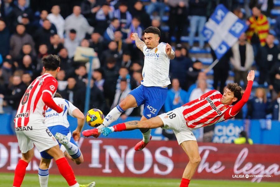 Así fue el partido entre el Sporting y el Zaragoza