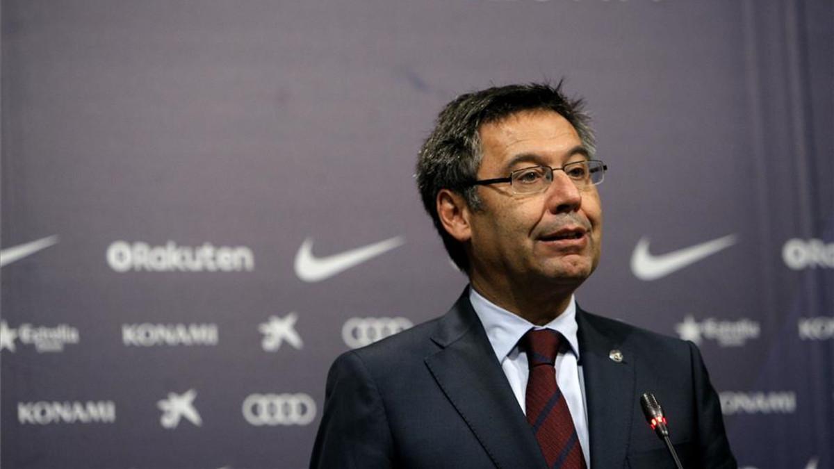 Bartomeu, durante su comparecencia