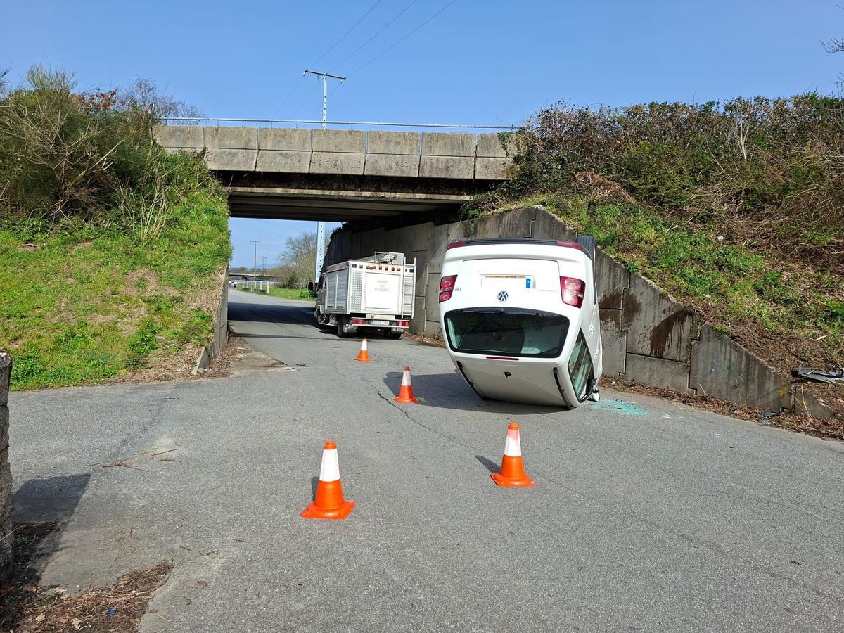 El accidente ocurrido en Ribadumia.
