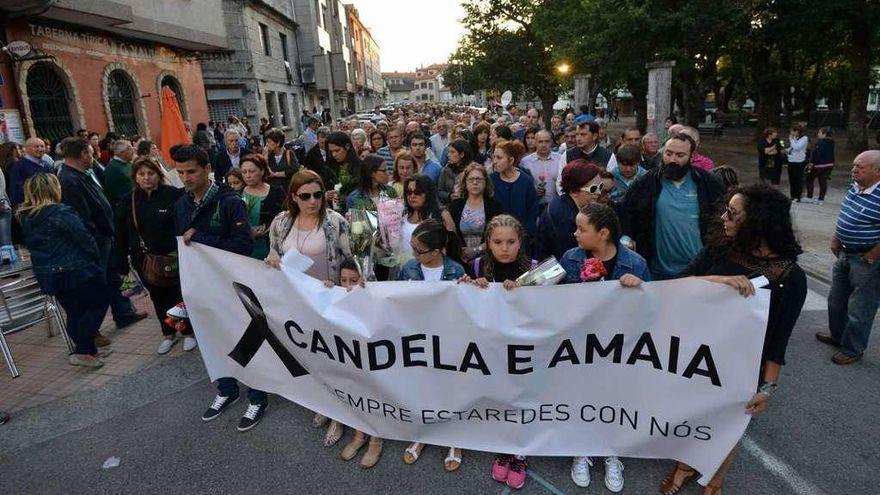 Marcha en memoria de las niñas Candela y Amaia, en Moraña.