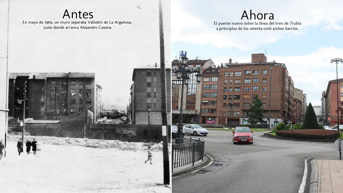 El Vallobín de antes y el de ahora.