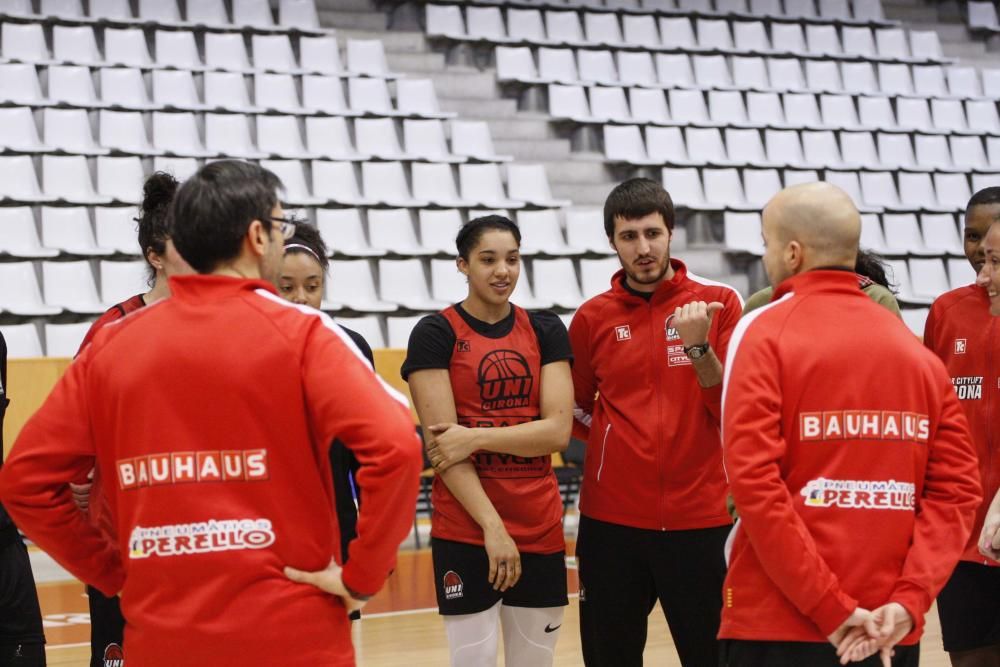 Primer entrenament de Gabby Williams amb l'Spar Citylift Girona