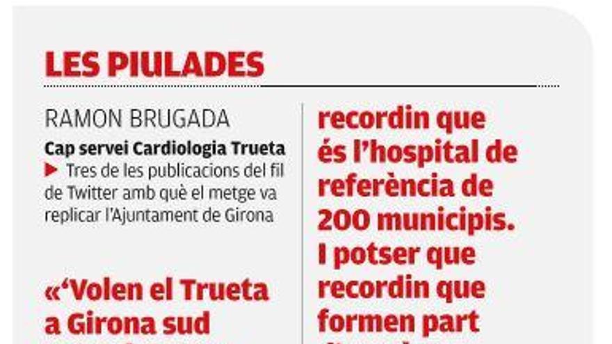 Brugada defensa per al  Trueta «el model americà» dels millors hospitals catalans