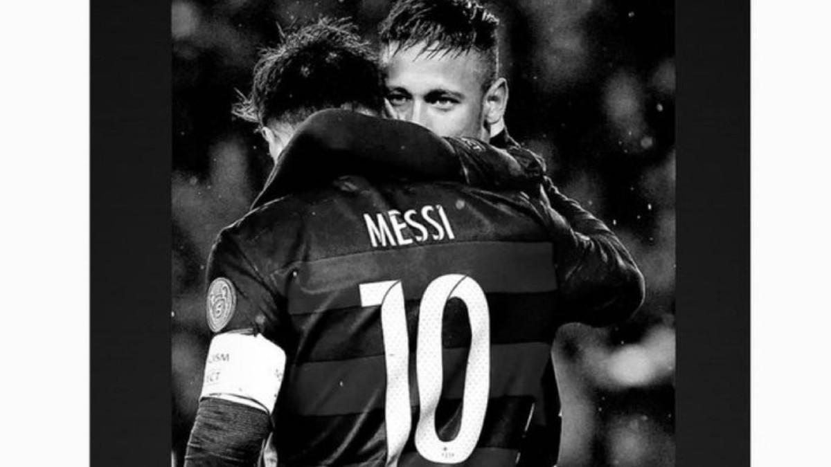 Apoyo de Messi a Neymar