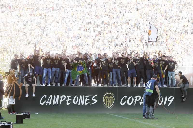 Celebración del Valencia CF campeón de Copa