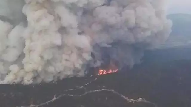 Evolución del incendio de Las Peñas de Riglos.