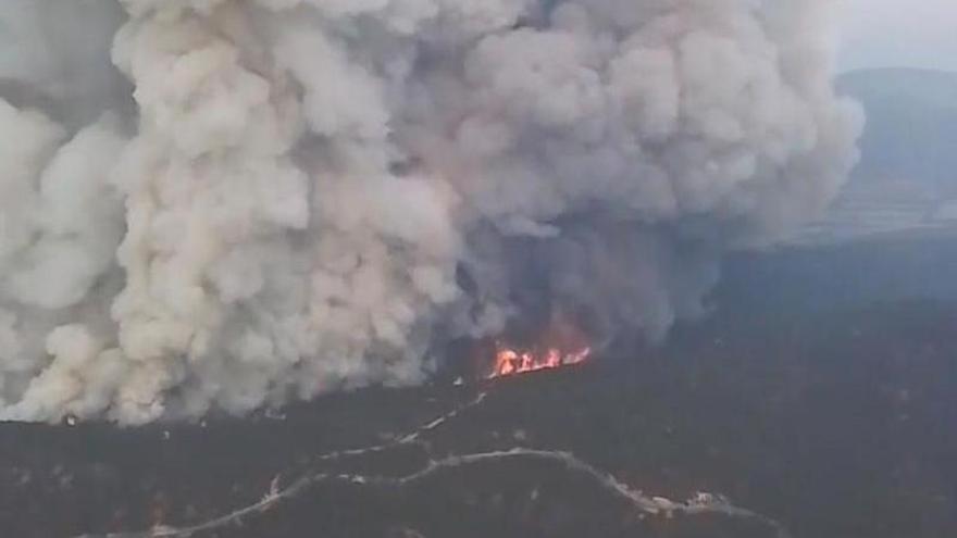 Evolución del incendio de Las Peñas de Riglos.