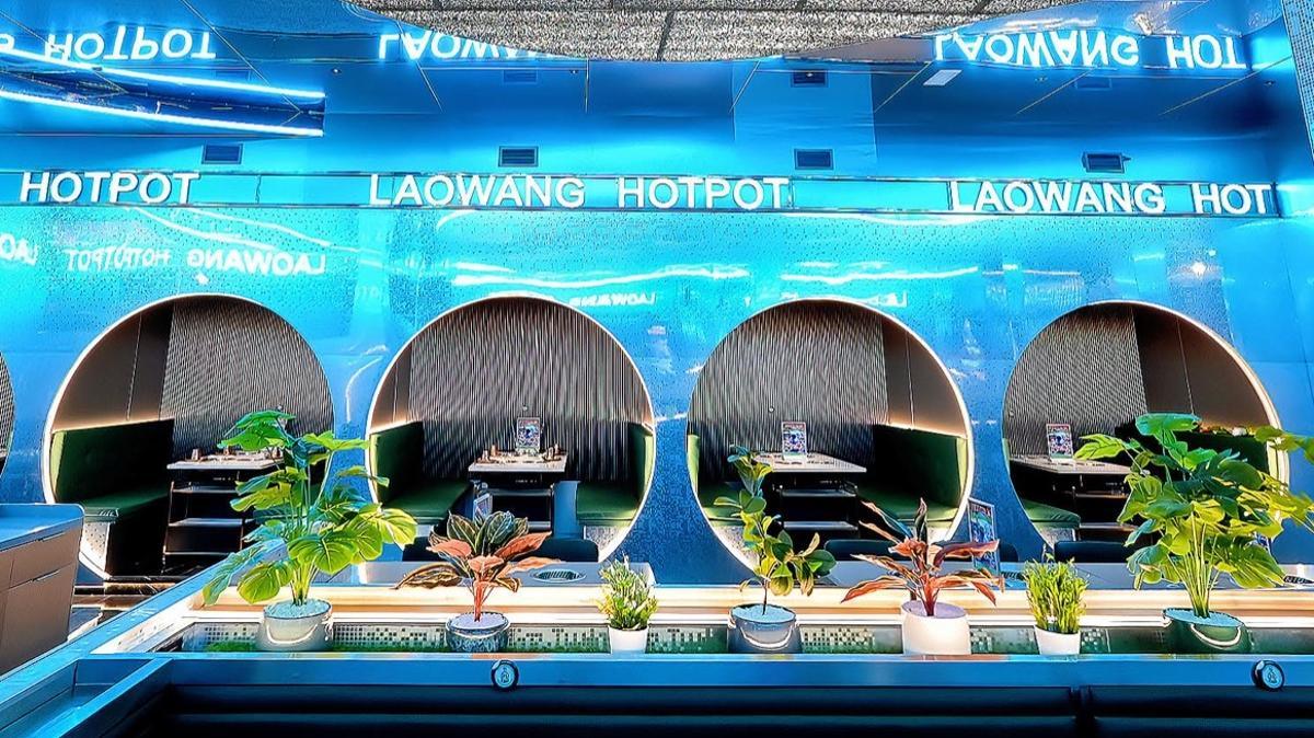 Algunas de las mesas del restaurante Laowang Hotpot.