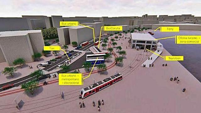 Propuesta de 'Porto Metropolitano' para el muelle de Batería.