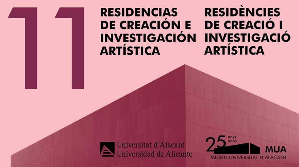 Cartel de las nuevas Residencias de Creación e Investigación Artística del MUA