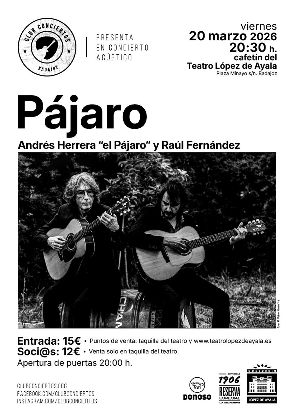 Concierto de Andrés Herrera 'Pájaro' y Raúl Fernández.