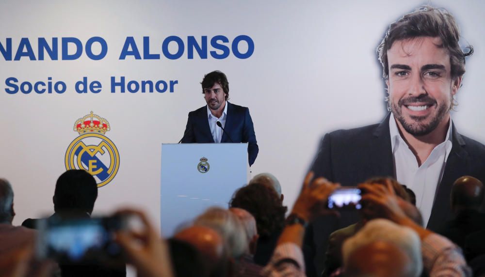 Fernando Alonso, socio de honor del Real Madrid