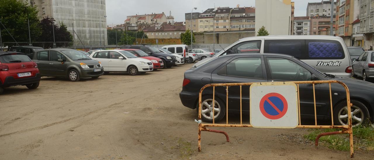 Uno de los aparcamientos disuasorios creados en Vilagarcía.