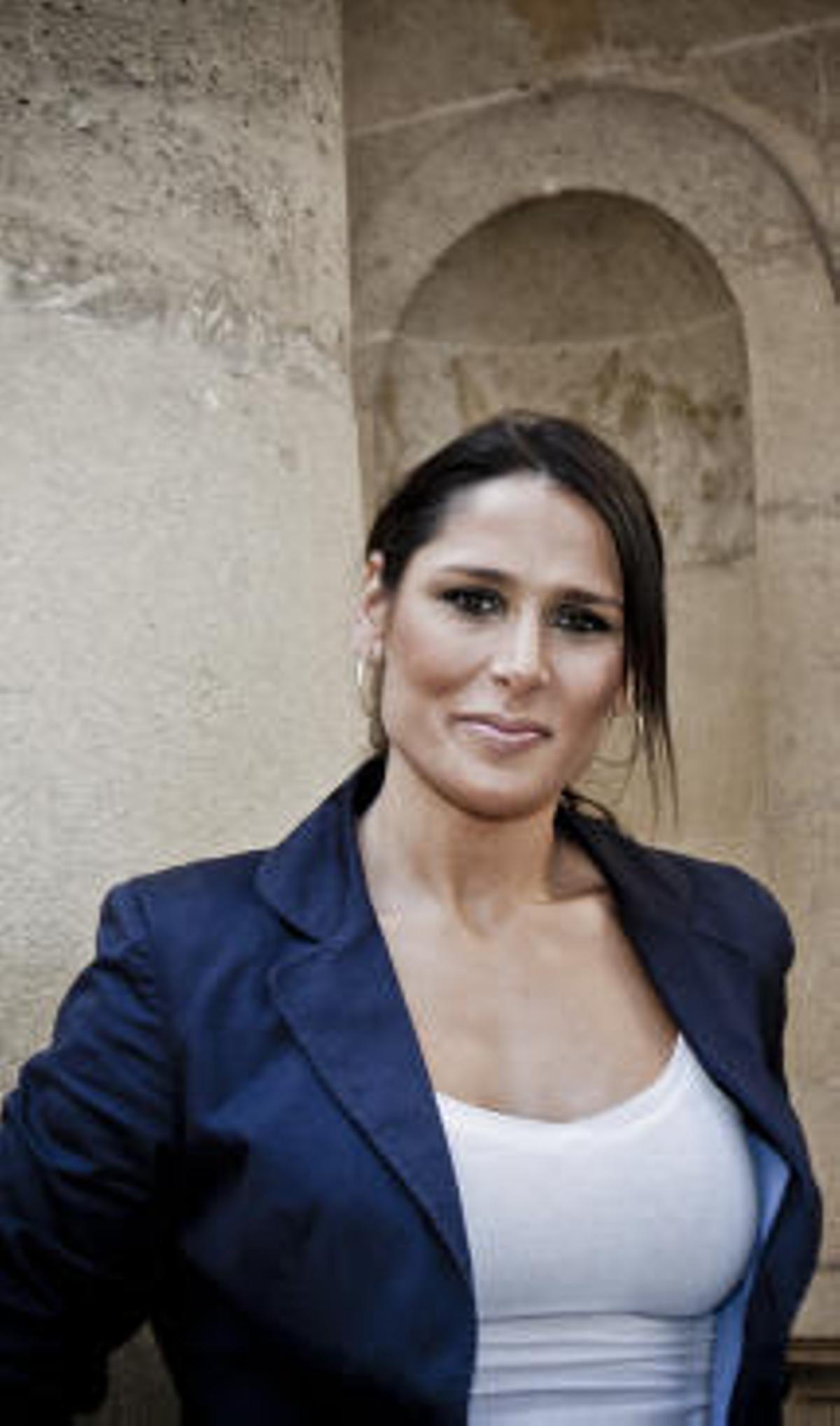 Rosa López, ayer, en el Teatro principal de Alicante.