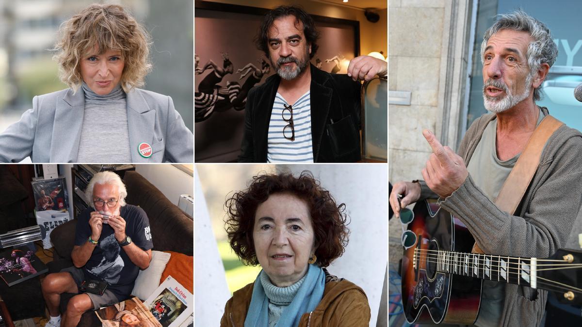 De izda. a dcha.: Marta Larralde, Pedro Feijoo, Pepe Solla, Antonio García Teijeiro y Marilar Aleixandre