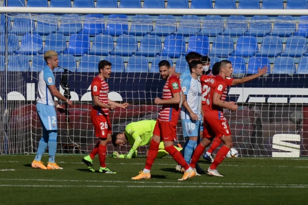 Partido de la Copa del Rey entre el Málaga CF y el Granada.